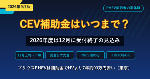 CEV補助金はいつまで?2026年度は12月に受付終了の見込み